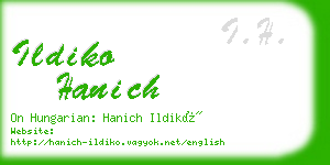 ildiko hanich business card